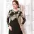 Black embroidered georgette and net unstitched salwar with dupatta