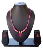 Beautiful Pink Necklace and Earring Set