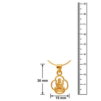 Laxmi Gold Plated Religious God Pendant with Chain for Men & Women 3