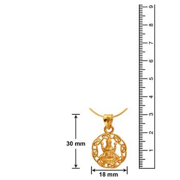 Laxmi Circle Gold Plated Religious God Pendant with Chain for Men & Women 3