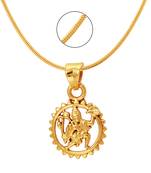 Hanuman Gold Plated Religious God Pendant with Chain for Men & Women PS6012008G