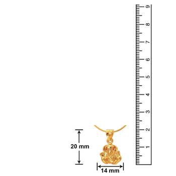 Ganesh Gold Plated Religious God Pendant with Chain for Men & Women 3
