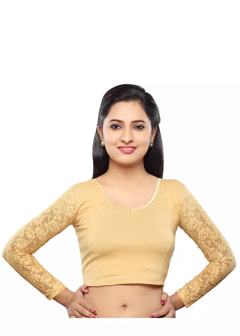 Gold Cotton Stitched Blouse