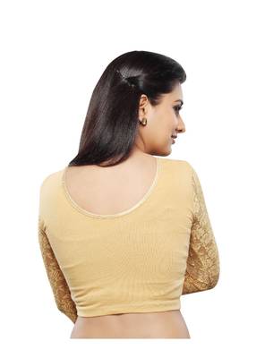 Gold Cotton Stitched Blouse 2