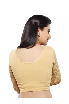 Gold Cotton Stitched Blouse