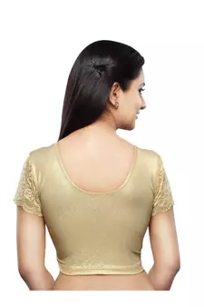 Gold Cotton Stitched Blouse