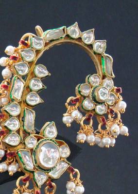 Kundan Karan Phool Earrings 2