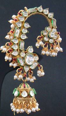 Kundan Karan Phool Earrings 4
