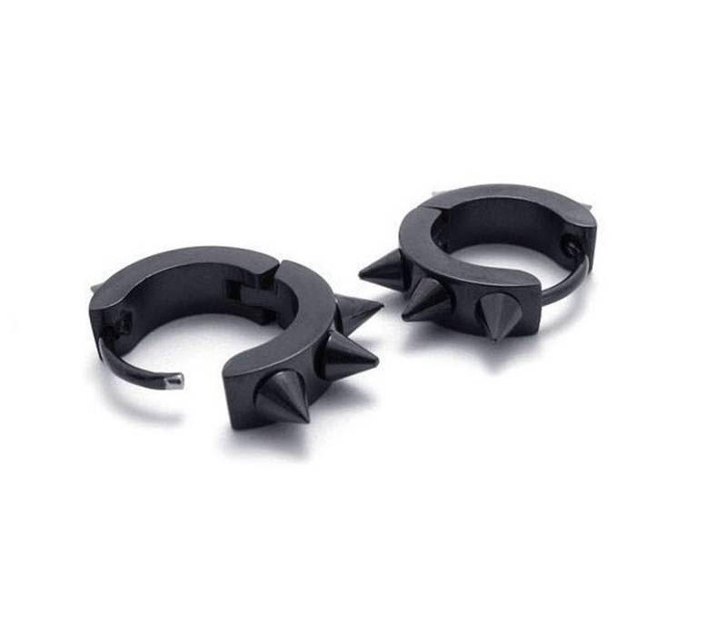 Earrings for Men Boys Studs Black Spike Piercing Bali BeBold