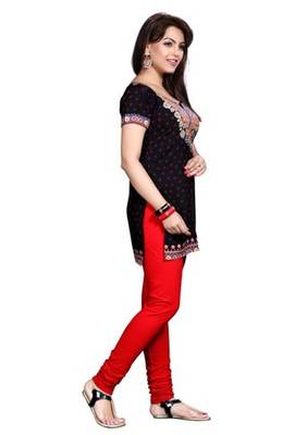 Black american crepe printed kurti 4