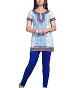 White american crepe printed kurti