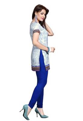White american crepe printed kurti 4