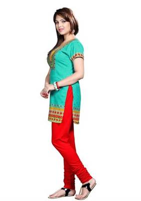 Green american crepe printed kurti 3