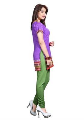 Purple american crepe printed kurti 4