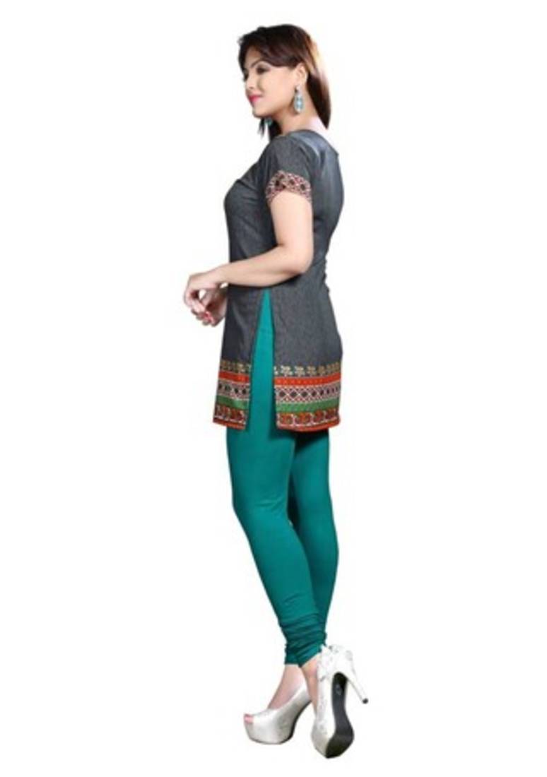 Grey american crepe printed kurti