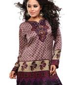 Multicolor french jacquard printed kurti