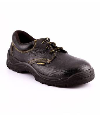 Black split leather footwear 2