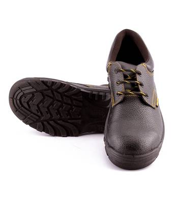 Black split leather footwear 3