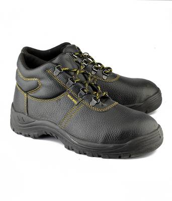 Black split leather footwear 1