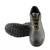 Black split leather footwear