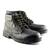 Black and yellow split leather footwear