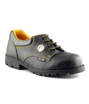 Black and yellow split leather footwear 2