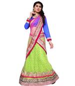 Green Jacquard Embroidered Lehenga Choli