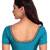 Dark cyan plain dupion stitched blouse