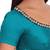 Dark cyan plain dupion stitched blouse
