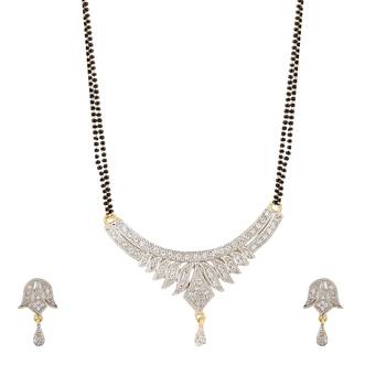 White american diamonds mangalsutra 4