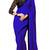 Blue plain chiffon saree with blouse