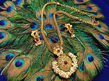 Gold Plated  Multicolor Necklace Set 1