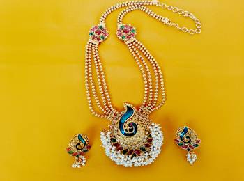 Gold Plated  Multicolor Necklace Set 1