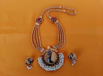 Gold Plated  Multicolor Necklace Set 1