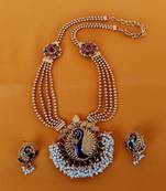 Gold Plated  Multicolor Necklace Set