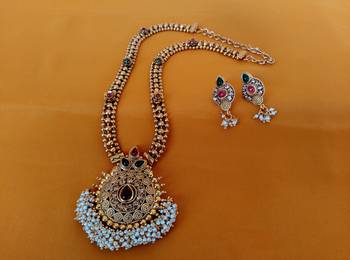 Gold Plated  Multicolor Necklace Set 1