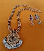 Gold Plated  Multicolor Necklace Set