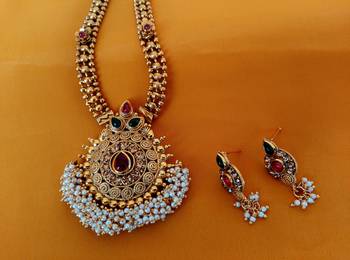 Gold Plated  Multicolor Necklace Set 2