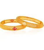 Panjarat Enticing Gold plated american diamond bangle