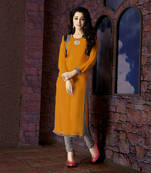 Orange georgette kurti