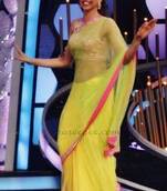 Deepika Padukone Lime Yellow Bollywood Saree