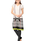 Off white faux crepe printed kurti