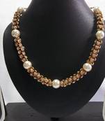 Golden Damru Stone Necklace Set