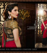 multicolor embroidered faux georgette saree With Blouse