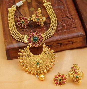 Multicolor Gold Plated Agate Necklace Sets 1