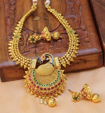 Multicolor Gold Plated Agate Necklace Sets 1