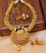 Pink Gold Plated Agate Necklace Sets