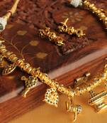 Beautiful Ad Stone Blue Shiva Necklace Set