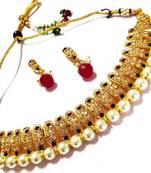 Gold cubic zirconia gold plated necklace sets