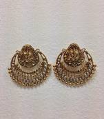 Original Ramleela Earrings in Cream White Stones